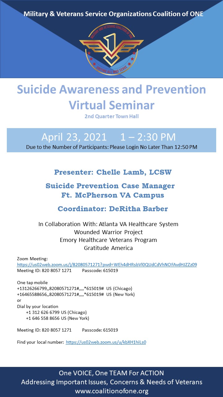 Suicide Awareness and Prevention Seminar - Military & Veterans ...