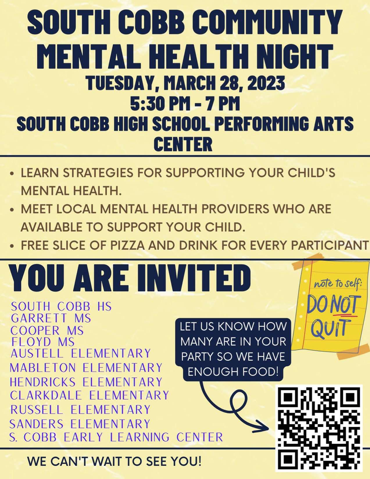 South Cobb Community Mental Health Night - Cobb Collaborative