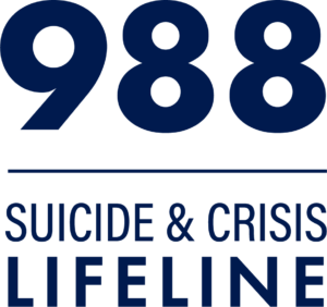 988 Suicide & Crisis Lifeline Navy Logo