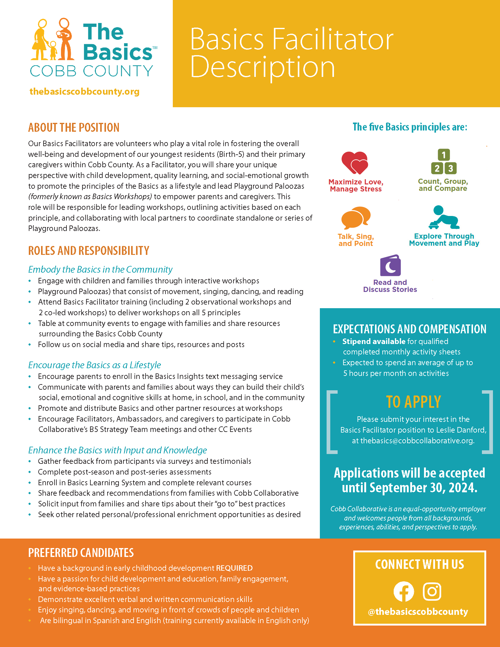 Basics Facilitator Description