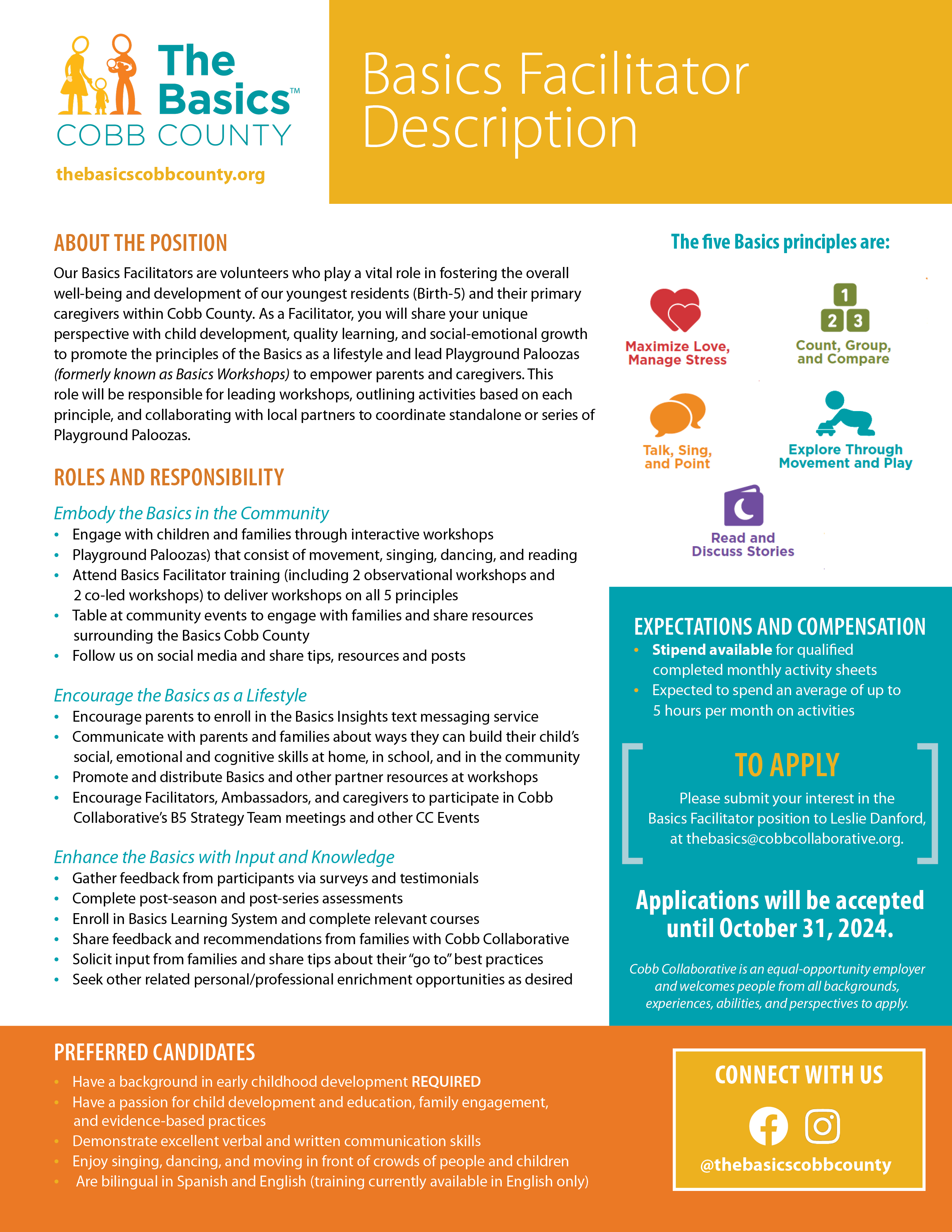 Basics Facilitator Description