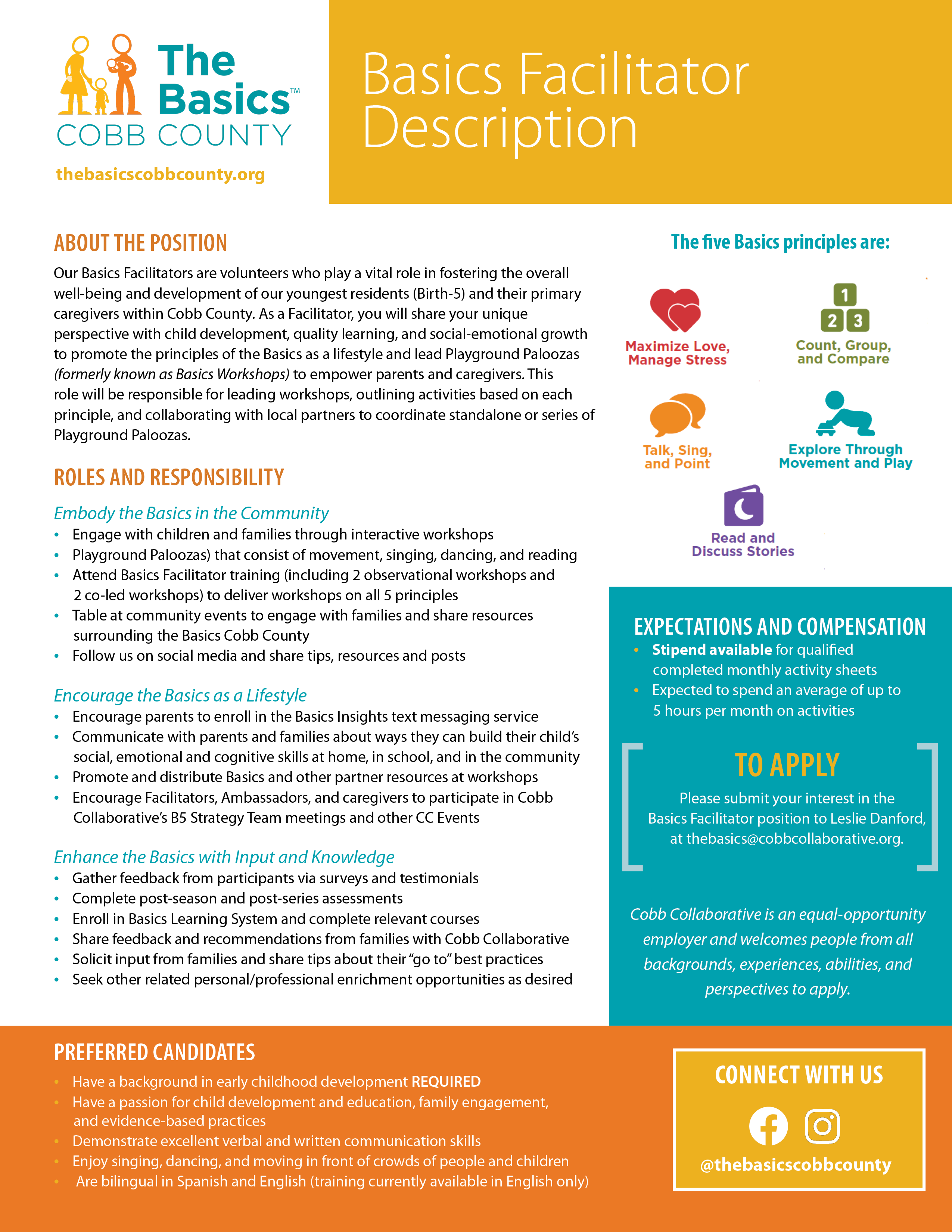 Basics Facilitator Description